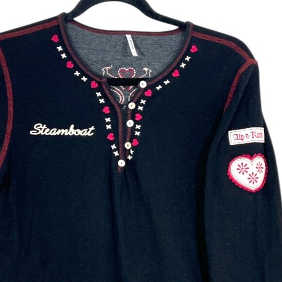 Alp N Rock Steamboat LS Henley Black Size 4 - Picture 2 of 5